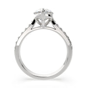 Ginevra Pear Cut Tapered Engagement Ring Setting - Nivetta